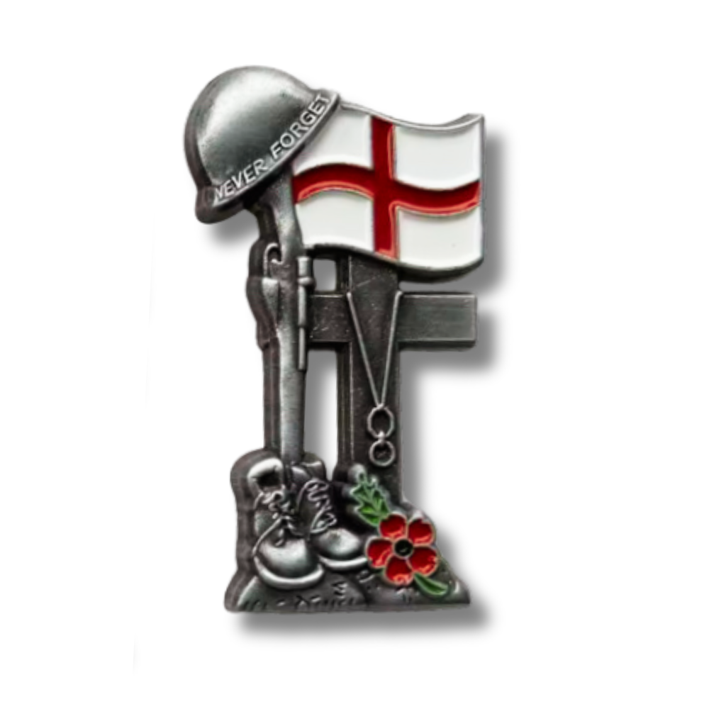 Never Forget Remembrance Pin - England Edition