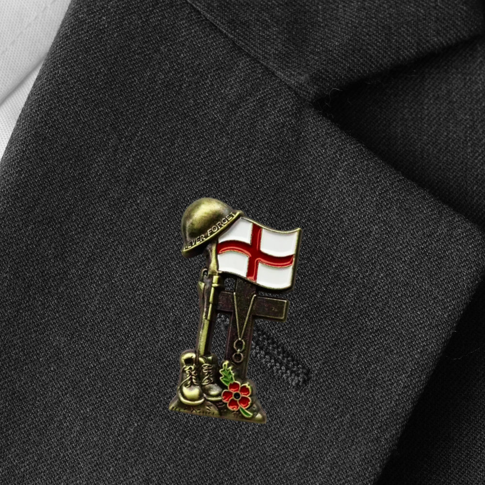 Never Forget Remembrance Pin - England Edition
