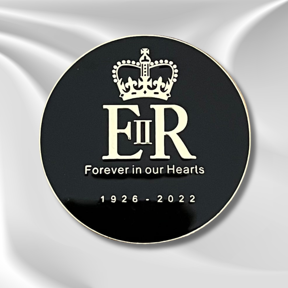 Queen Elizabeth II “Forever in our Hearts” Commemorative Pin Badge