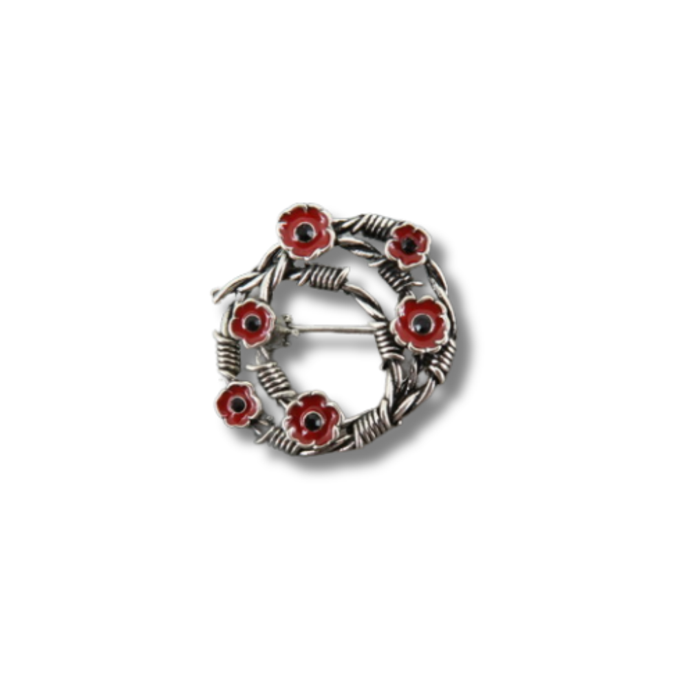 Mini Barbed Wire Remembrance Brooch