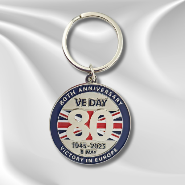 VE Day 80th Anniversary Metal Keyring
