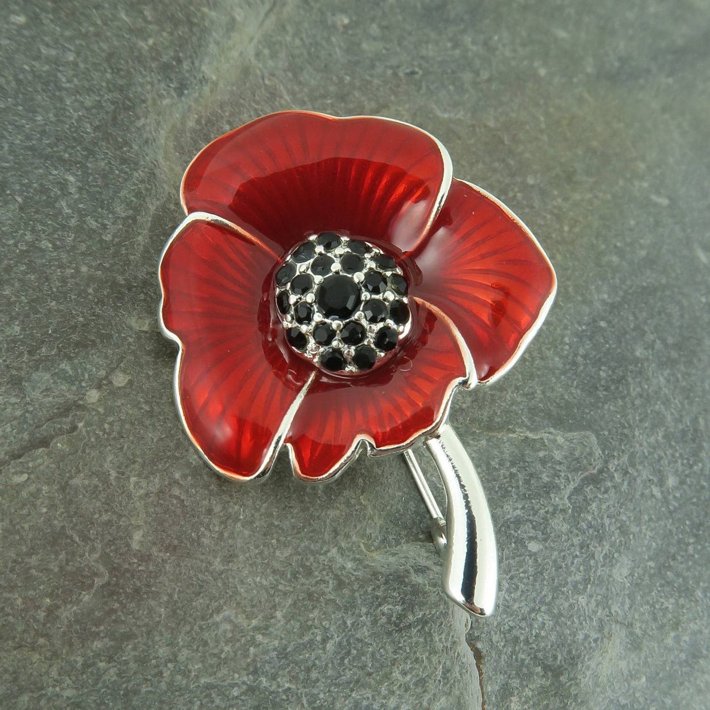 Hand Enamelled Remembrance Brooch