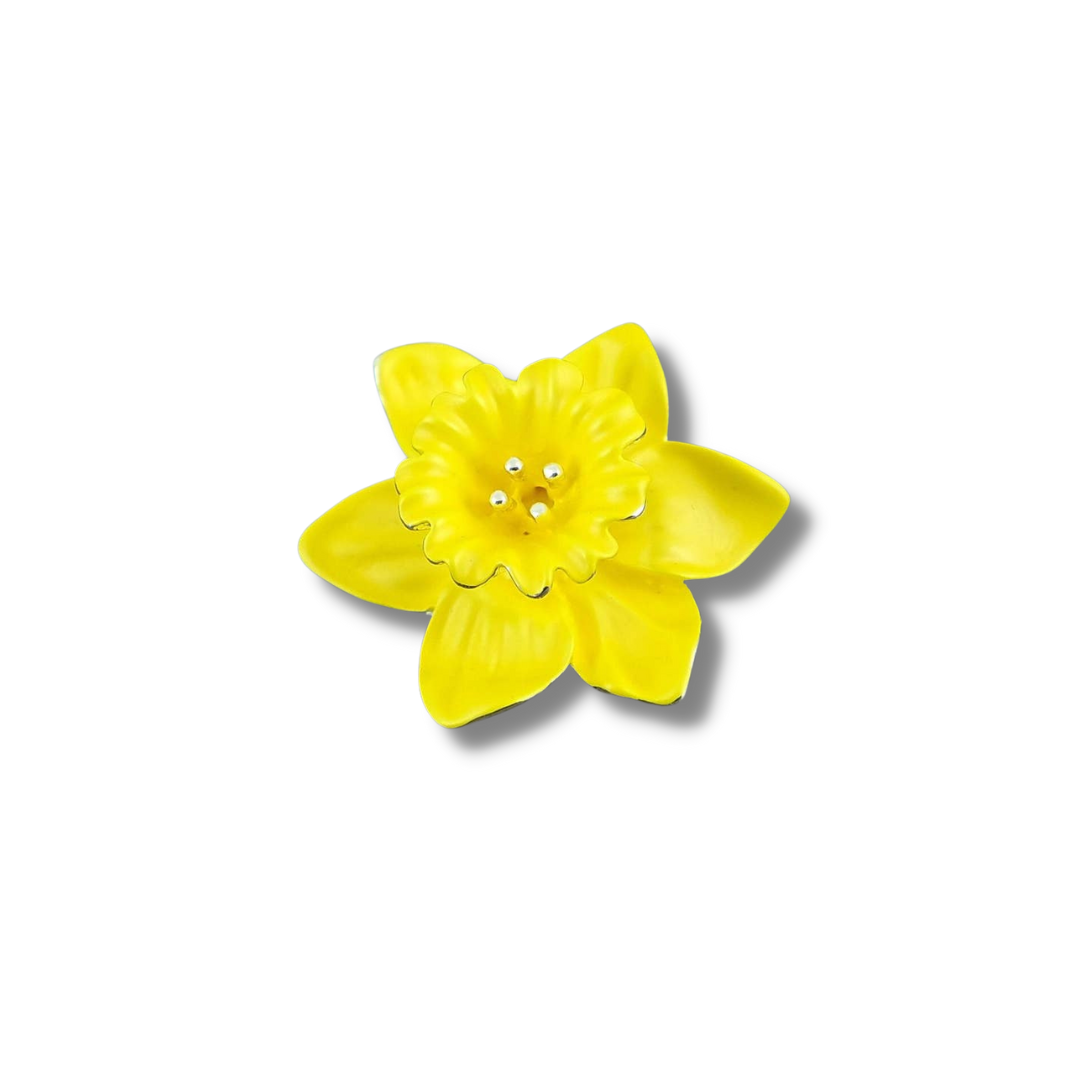 Daffodil Yellow Flower Brooch