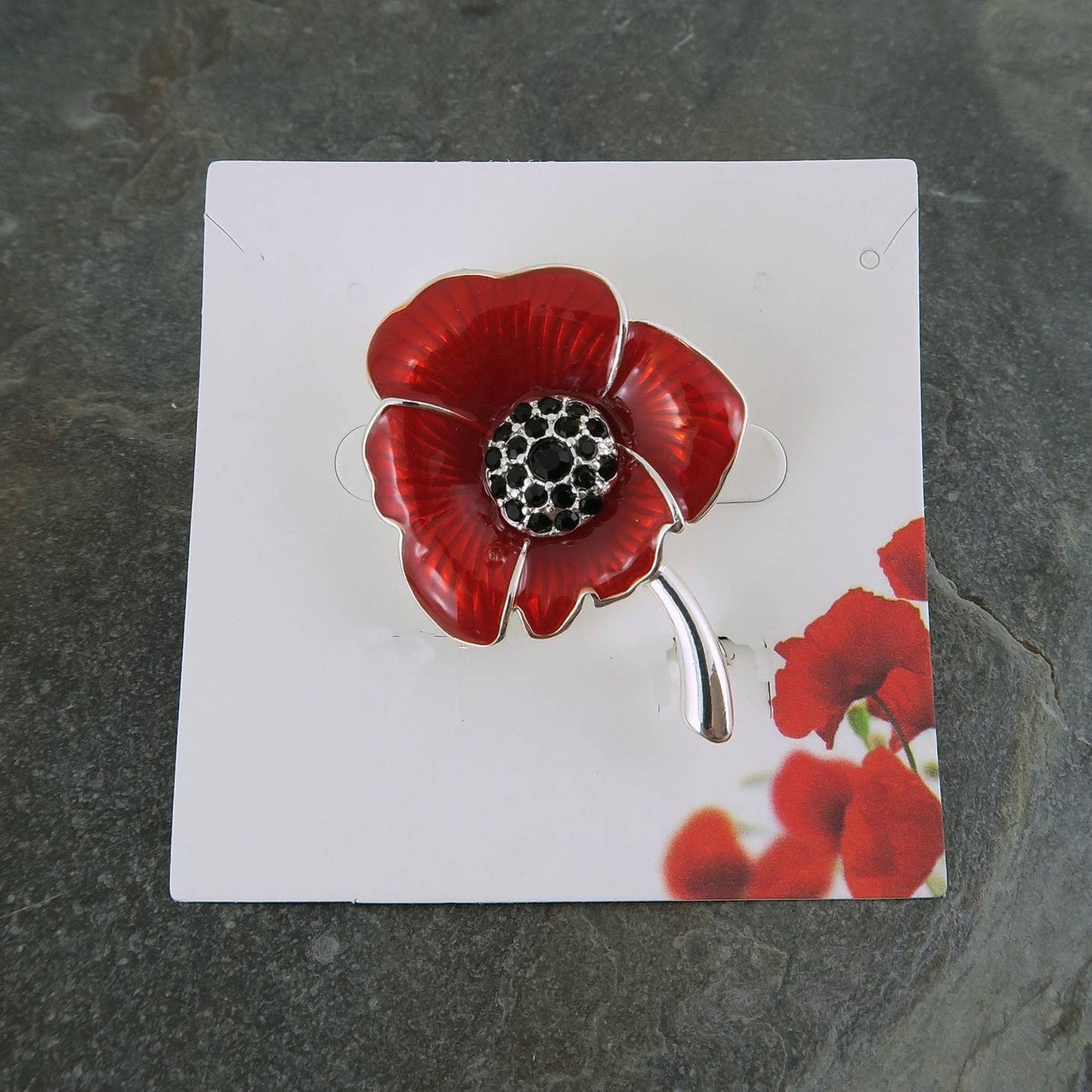 Hand Enamelled Remembrance Brooch