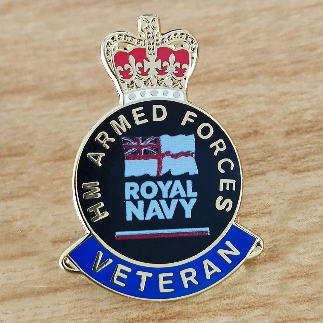 Royal Navy Veteran Badge - Black