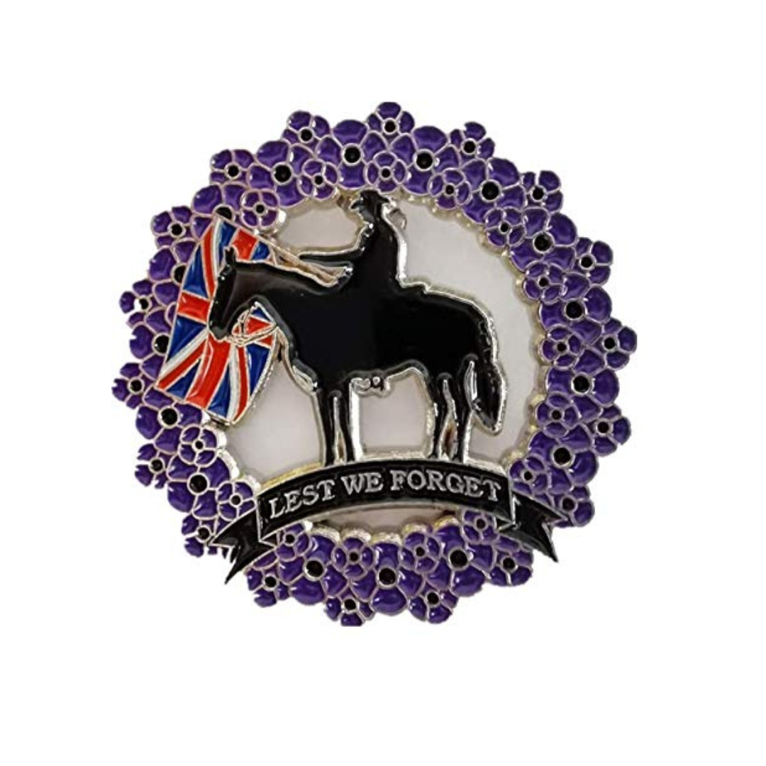 Purple UK Cavalry Horse Pin