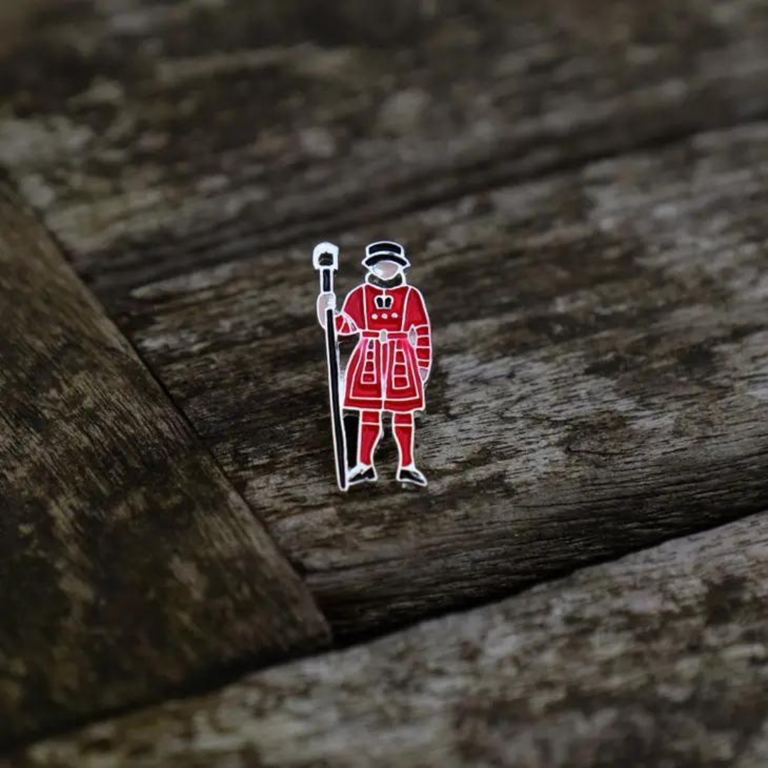 British Red Beefeater Lapel Pin Brooch