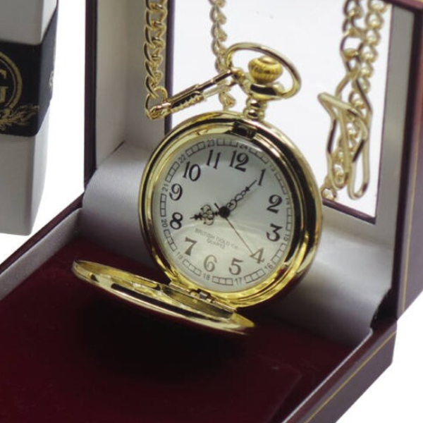 SAS 24k Gold Clad Personalised Pocket Watch