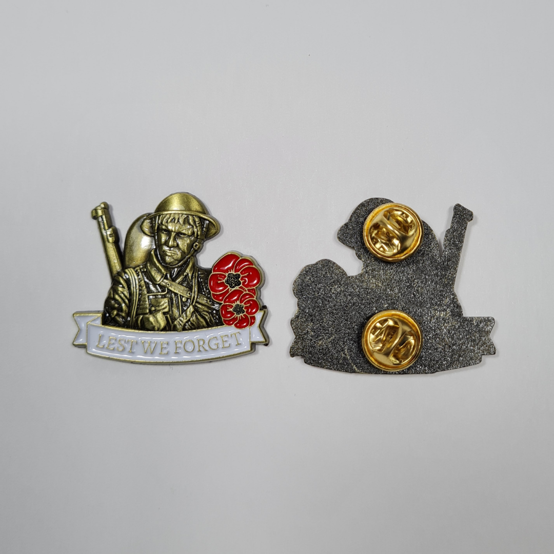 Lest We Forget Soldier Pin Badge | Limited Edition