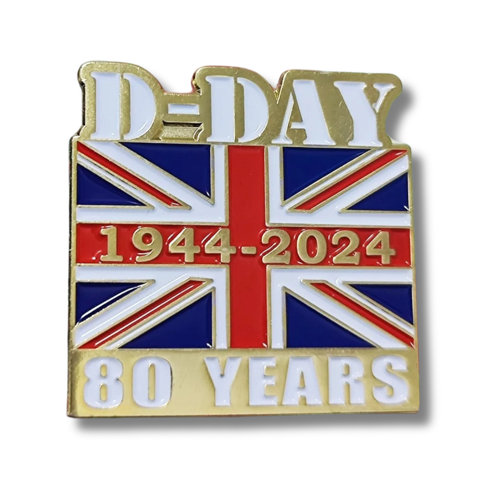 D-Day 1944-2024 80th Anniversary Pin Badge