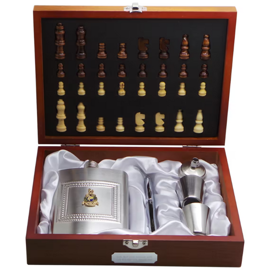 Personalised Royal Marines Chess and Gift Set