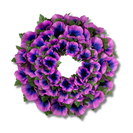 Purple Flower Wreath Decoration