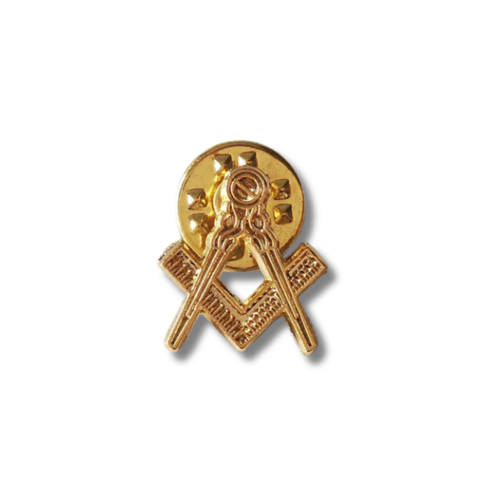 Masonic Brotherhood Compass Pin Badge