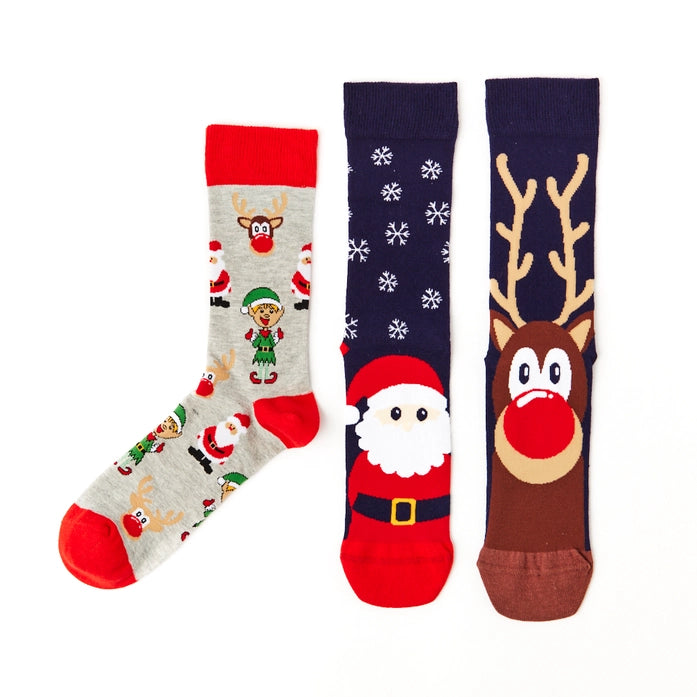 Santa's Grotto Socks 3-Piece Gift Set