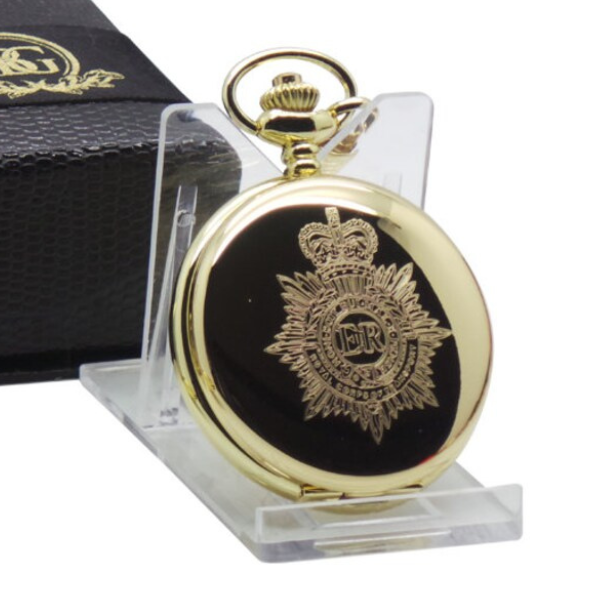 Royal Corps of Transport 24k Gold Clad Personalized Pocket Watch