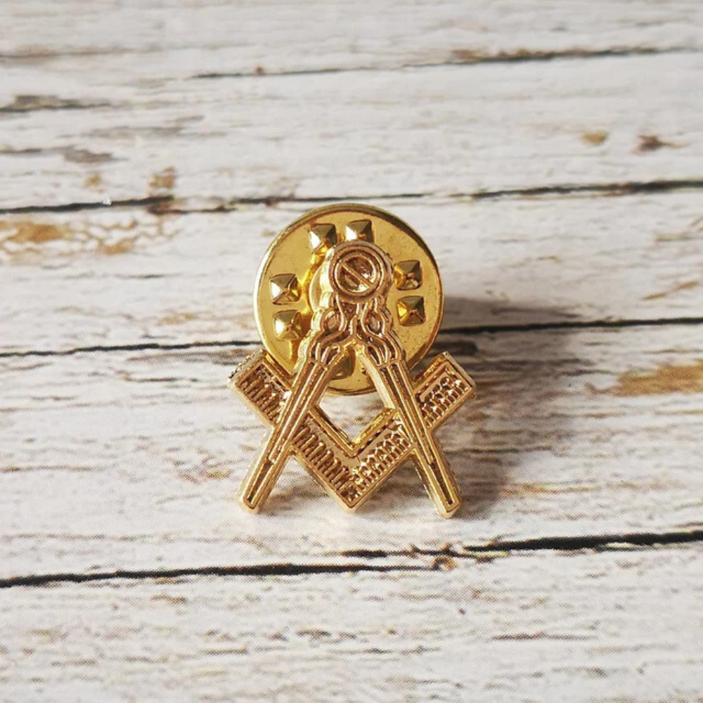 Masonic Brotherhood Compass Pin Badge