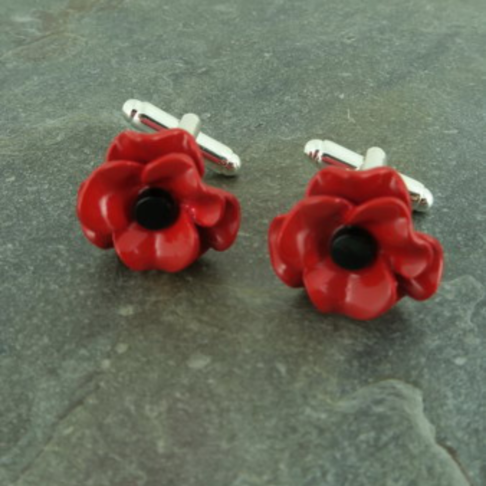 Red Flower Honour Cufflinks