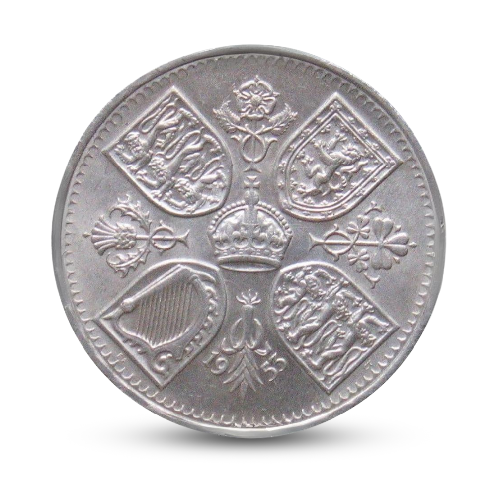 1953 Crown - Queen Elizabeth Coronation Five Shillings Coin