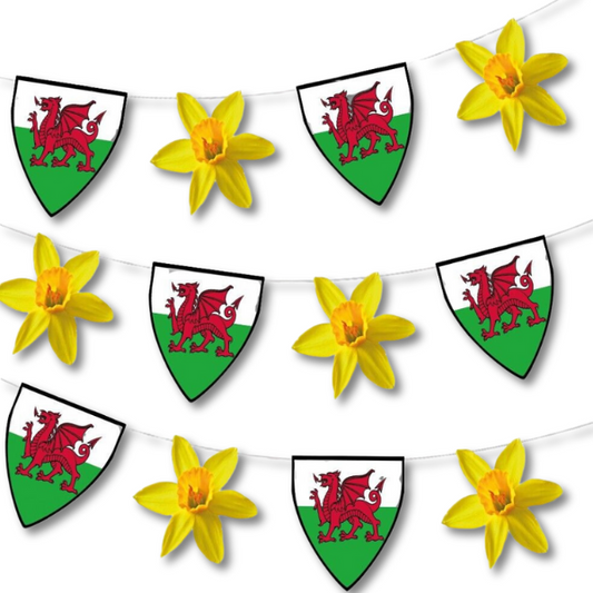 St. David's Day Wales and Daffodil Bunting Party Decorations