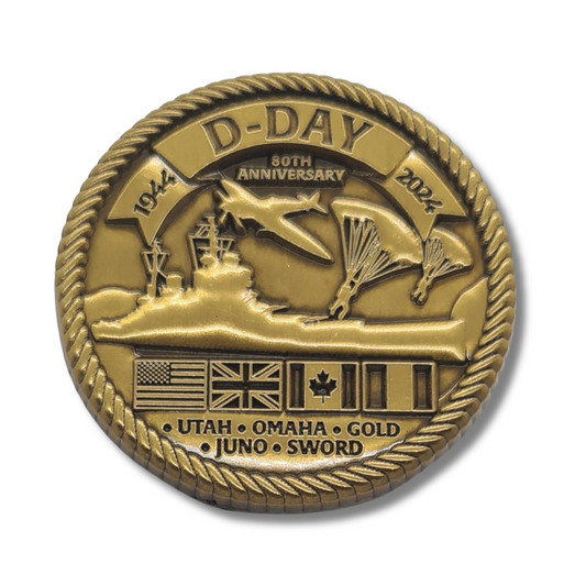 D-Day 80th Anniversary Commemorative Enamel Pin Badge 2024