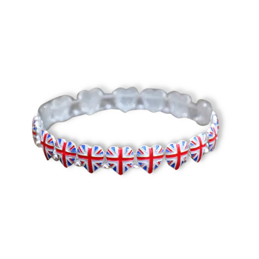 Union Jack Heart Bracelet