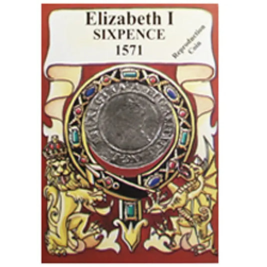 Elizabeth I Sixpence Coin (With Story Card)