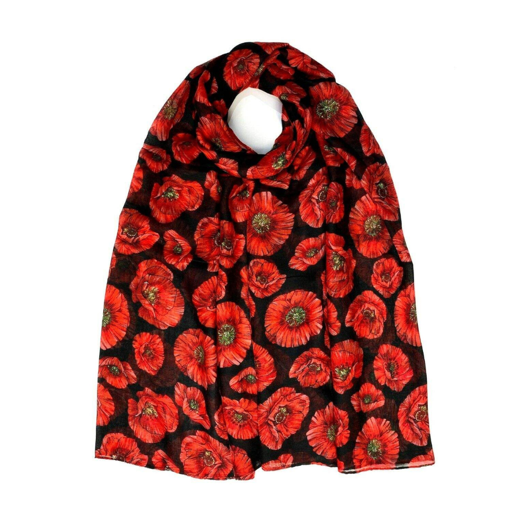 Red Flanders Flower Scarf