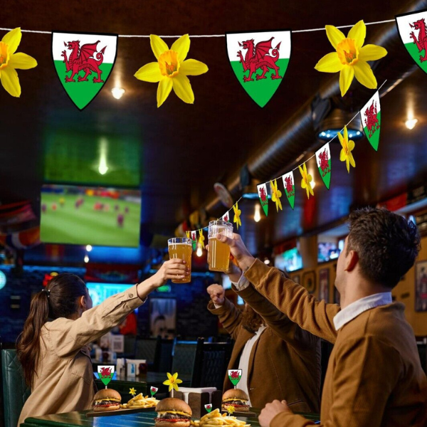 St. David's Day Wales and Daffodil Bunting Party Decorations