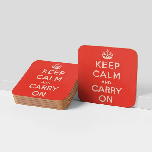"Keep Calm and Carry On" Coaster