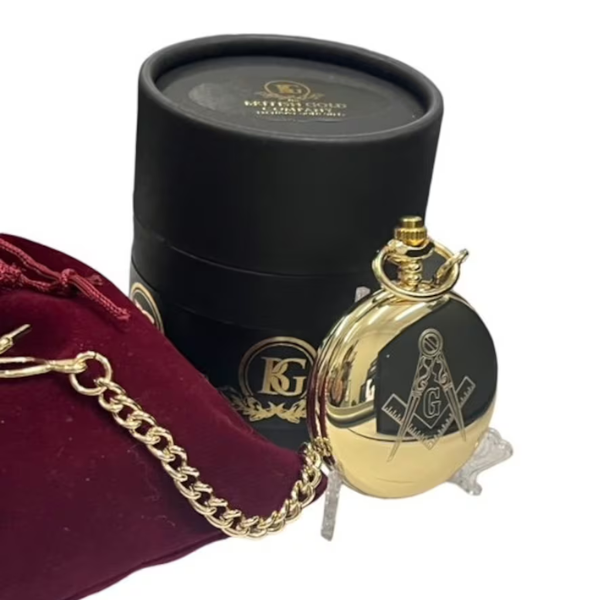 Masonic Pocket Watch + Lapel Pin + Bow Tie Gift Hamper