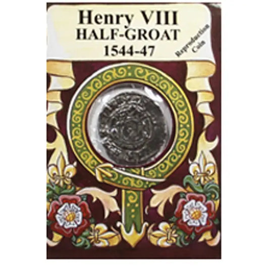 Henry VIII Half Groat Coin (With Story Card)