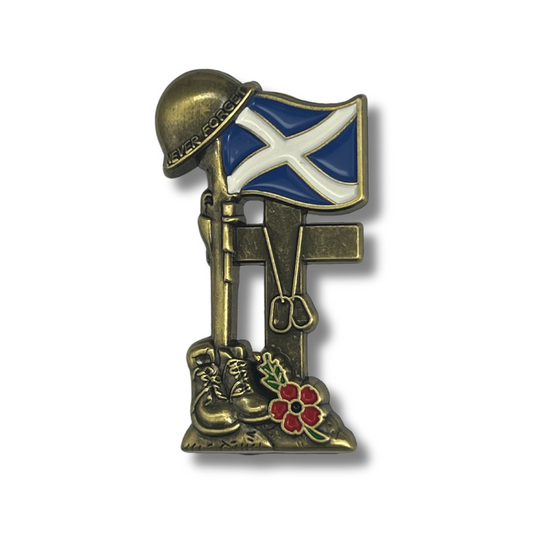 Never Forget Remembrance Pin - Scotland Edition
