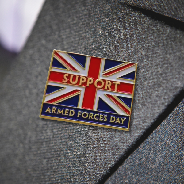 Armed Forces Day Support Pin Badge