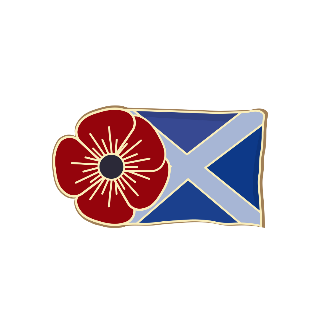 Scotlands' St Andrew’s Cross Remembrance Pin Badge