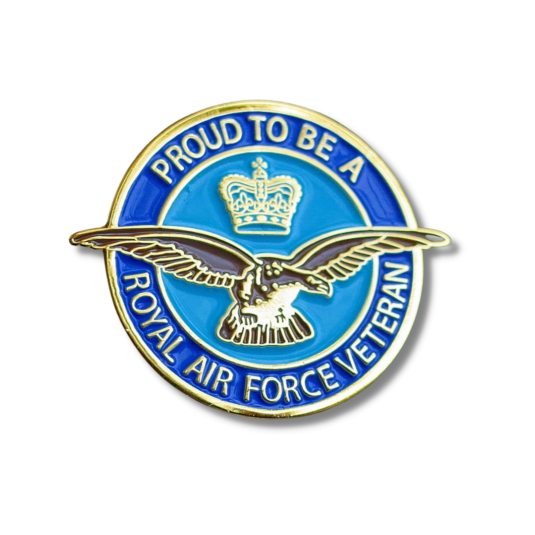 RAF VETERAN Enamel Military Pin Badge