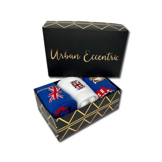 Unisex Union Jack London Socks Gift Set