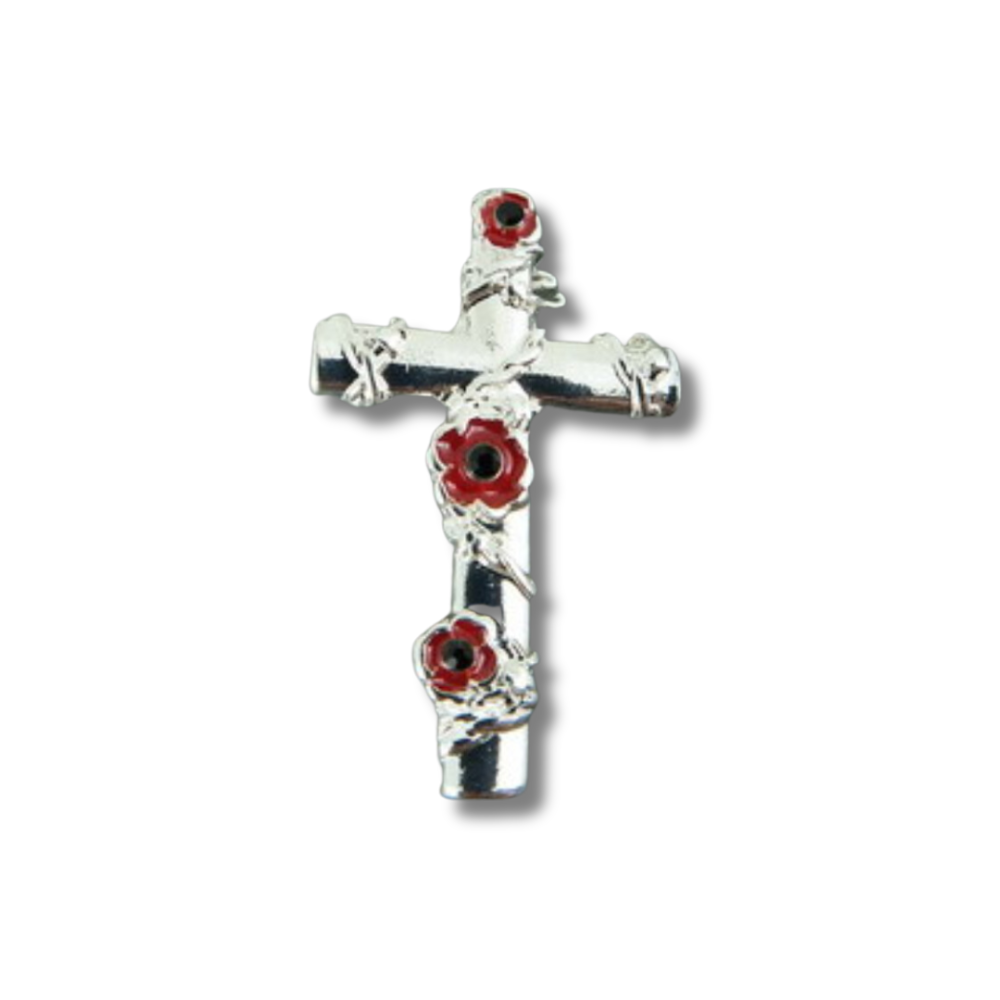 Flanders Flower Cross Brooch