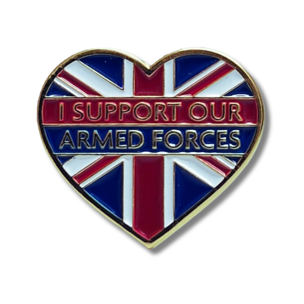 I Support Our Armed Forces Pin Badge