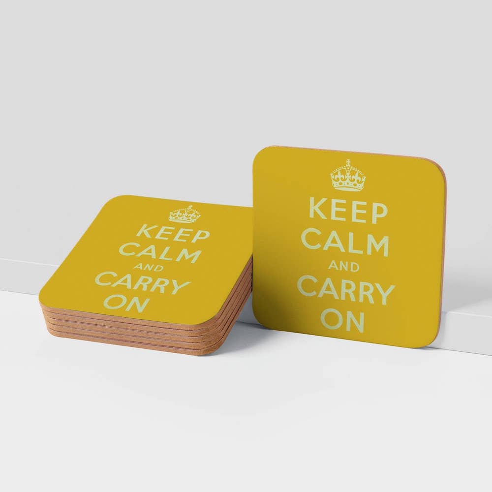 "Keep Calm and Carry On" Coaster