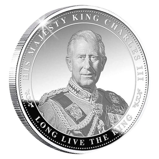 The King Of England Charles III Silver Plated Commemorative Coin