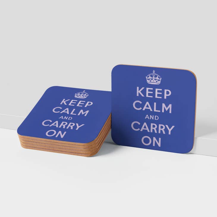 "Keep Calm and Carry On" Coaster