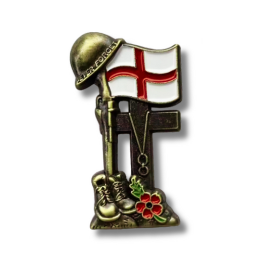 Never Forget Remembrance Pin - England Edition