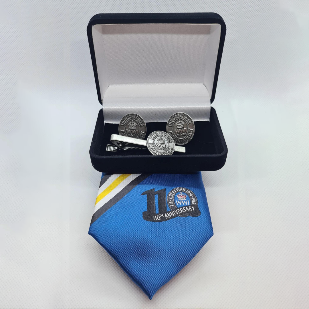 The Great War 110th Anniversary Commemorative Tie, Cuff Links & Tie Pin Set 2024