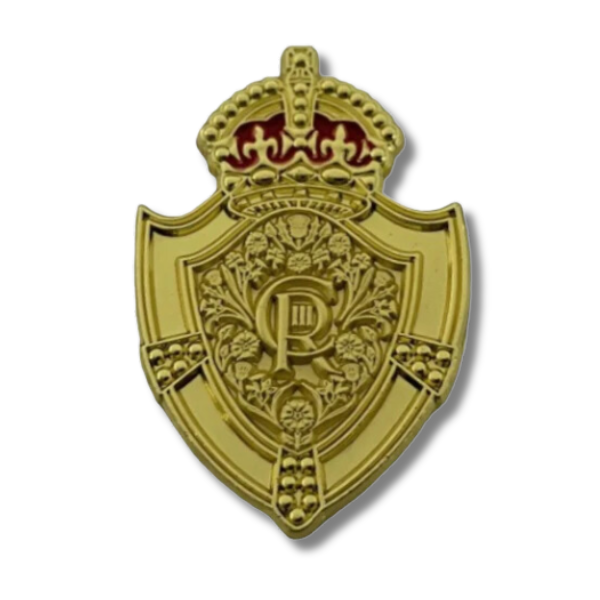 King Charles III Shield Badge