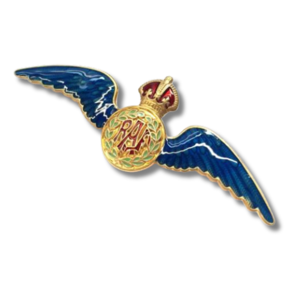 RAF Wings King's Crown Sweetheart Brooch