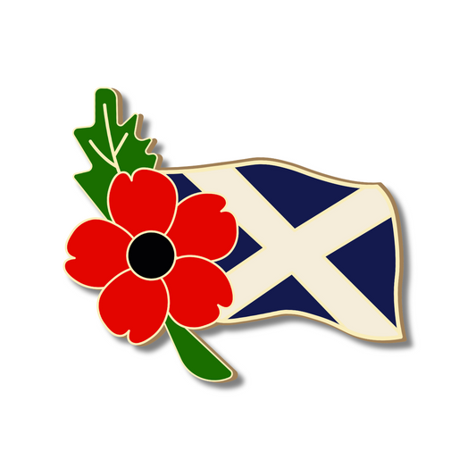 Scotlands' St Andrew’s Cross Remembrance Pin Badge (Medium)
