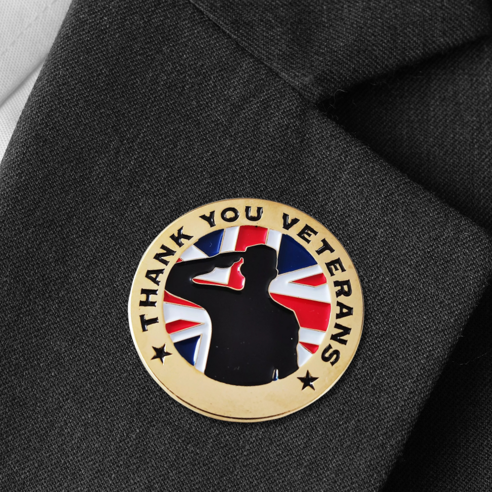 Thank You UK Veterans Badge Pin