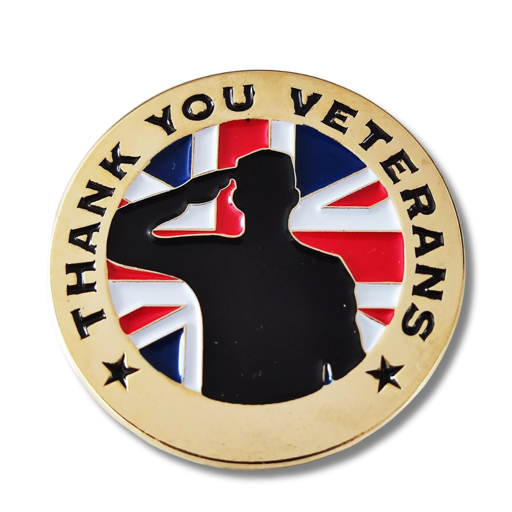Thank You UK Veterans Badge Pin