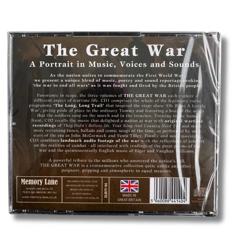 "The Great War - A Portrait in Music, Voices, and Sound" 3 CD Collection