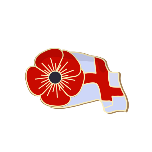 The England Flag and Remembrance Pin Badge